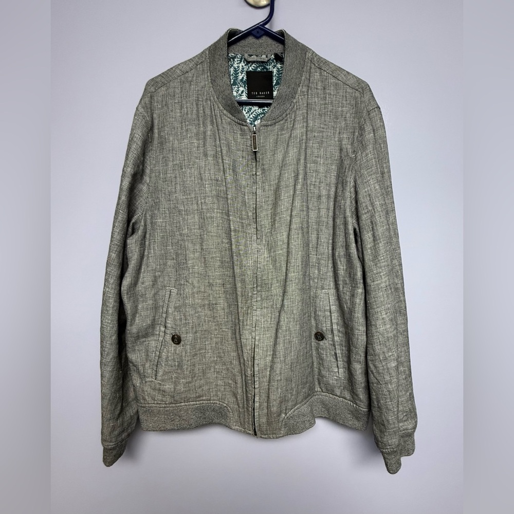 Ted Baker London heather gray bomber jacket Menswear XXXL